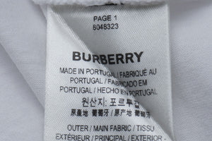 極美品 BURBERRY バーバリー ホースフェリープリント コットン オーバーサイズ半袖Ｔシャツ ホワイト 8048323 XL 中古 51150 