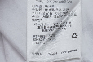 極美品 BURBERRY バーバリー ホースフェリープリント コットン オーバーサイズ半袖Ｔシャツ ホワイト 8048323 XL 中古 51150 