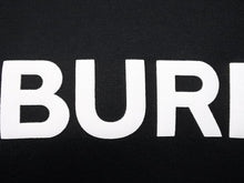 画像をギャラリービューアに読み込む, 未使用品 BURBERRY バーバリー 半袖Ｔシャツ ロゴプリント オーバーサイズ 8055307 コットン ブラック サイズXL 中古 51159 