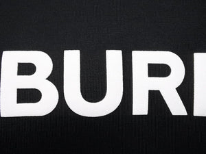 未使用品 BURBERRY バーバリー 半袖Ｔシャツ ロゴプリント オーバーサイズ 8055307 コットン ブラック サイズXL 中古 51159 