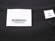 画像をギャラリービューアに読み込む, 未使用品 BURBERRY バーバリー 半袖Ｔシャツ ロゴプリント オーバーサイズ 8055307 コットン ブラック サイズXL 中古 51159 