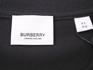 未使用品 BURBERRY バーバリー 半袖Ｔシャツ ロゴプリント オーバーサイズ 8055307 コットン ブラック サイズXL 中古 51159 