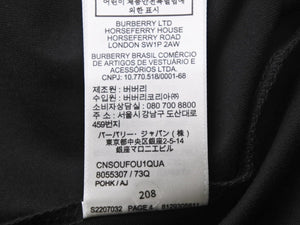 未使用品 BURBERRY バーバリー 半袖Ｔシャツ ロゴプリント オーバーサイズ 8055307 コットン ブラック サイズXL 中古 51159 