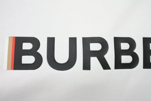 極美品 BURBERRY バーバリー 半袖Ｔシャツ メンズ 8053009 ロゴ ホワイト コットン サイズXL 中古 51161 