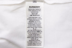 極美品 BURBERRY バーバリー 半袖Ｔシャツ メンズ 8053009 ロゴ ホワイト コットン サイズXL 中古 51161 