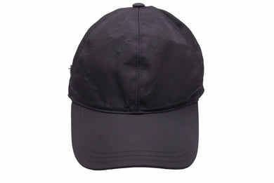 PRADA プラダ キャップ 三角プレート ロゴ ブラック シルバー 帽子 小物 ナイロン RN.98339-CA.34767 サイズXL 中古 51164