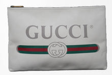Load image into Gallery viewer, GUCCI グッチ クラッチバッグ ブランドヴィンテージロゴ H023872322 レザー ホワイト レッド グリーン ゴールド 美品 中古 51183