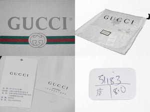 GUCCI グッチ クラッチバッグ ブランドヴィンテージロゴ H023872322 レザー ホワイト レッド グリーン ゴールド 美品 中古 51183