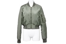 Load image into Gallery viewer, BALENCIAGA バレンシアガ ショート丈 MA-1 ボンバージャケット 460590 TTD03 カーキ レディース ナイロン サイズ46 美品 中古 51193