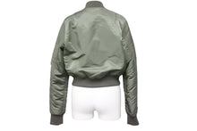 Load image into Gallery viewer, BALENCIAGA バレンシアガ ショート丈 MA-1 ボンバージャケット 460590 TTD03 カーキ レディース ナイロン サイズ46 美品 中古 51193