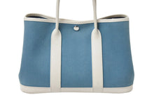 Load image into Gallery viewer, HERMES エルメス ガーデンパーティTPM トートバッグ ハンドバッグ T刻印 トワルオフィシェ ブルーシャンブレー 良品 中古 51207