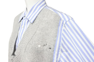 新品同様 MAISON MARGIELA メゾン マルジェラ 長袖シャツ LONG-SLEEVED SHIRTS BLOUSES s51dl0382 コットン ウール 36 中古 51213