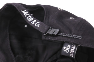 JACOB&CO ジェイコブ キャップ メンズ 4タイムゾーン 刺繡 ブラック コットン サイズ57CM 美品 中古 51227