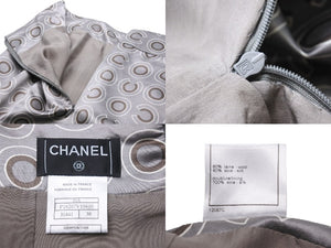 CHANEL シャネル マーメイドフレアスカート ボトムス 総柄 膝丈 38 01A COCO ウール シルク グレー レディース 良品 中古 51228