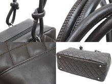 Load image into Gallery viewer, CHANEL シャネル カンボンライン ボーリング ハンドバッグ ワンショルダー ココマーク ブラウン カーフスキン 美品 中古 51258