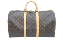 Load image into Gallery viewer, LOUIS VUITTON ルイ・ヴィトン ボストンバッグ トラベルバッグ M41426 キーポル 50 モノグラム ブラウン ゴールド 美品 中古 51261