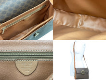 Load image into Gallery viewer, CELINE セリーヌ ショルダーバッグ ブラウン PVCレザー マカダム柄 ブラウン ゴールド金具 美品 中古 51263