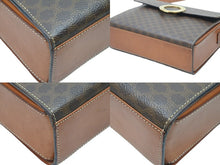 Load image into Gallery viewer, CELINE セリーヌ ショルダーバッグ ブラウン PVCレザー マカダム柄 ブラウン ゴールド金具 美品 中古 51263