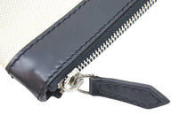 Load image into Gallery viewer, BALENCIAGA バレンシアガ クラッチバッグ ハンドバッグ 373834 9260 U 528147 キャンバスレザー ブラック ベージュ 美品 中古 51273