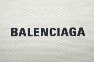BALENCIAGA バレンシアガ クラッチバッグ ハンドバッグ 373834 9260 U 528147 キャンバスレザー ブラック ベージュ 美品 中古 51273