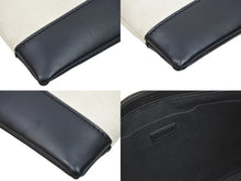 Load image into Gallery viewer, BALENCIAGA バレンシアガ クラッチバッグ ハンドバッグ 373834 9260 U 528147 キャンバスレザー ブラック ベージュ 美品 中古 51273