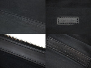 BALENCIAGA バレンシアガ クラッチバッグ ハンドバッグ 373834 9260 U 528147 キャンバスレザー ブラック ベージュ 美品 中古 51273