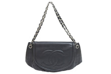 Load image into Gallery viewer, CHANEL シャネル ショルダーバッグ ハーフムーンチェーンショルダーバッグ シルバー金具 美品 中古 51287