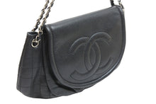 Load image into Gallery viewer, CHANEL シャネル ショルダーバッグ ハーフムーンチェーンショルダーバッグ シルバー金具 美品 中古 51287