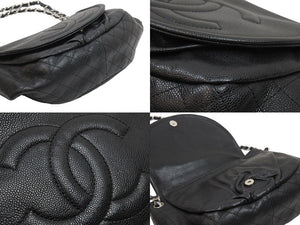 CHANEL シャネル ショルダーバッグ ハーフムーンチェーンショルダーバッグ シルバー金具 美品 中古 51287