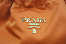 画像をギャラリービューアに読み込む, 極美品 PRADA プラダ ミニバッグ ポーチ オレンジ ナイロン レザー ゴールド金具 イタリア製 中古 51288