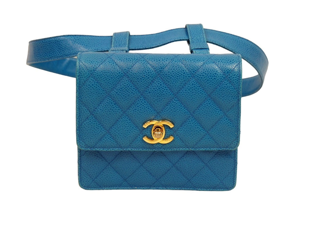 CHANEL シャネル ウエストバッグ・ボディバッグ 1番台 キャビアスキン 