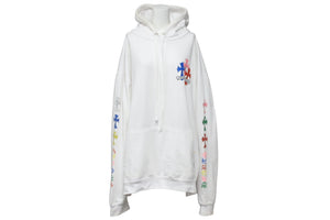 CHROME HEARTS クロムハーツ パーカー 22ss セメタリー マルチカラー クロスプルオーバー フーディ ホワイト 良品 中古 51323