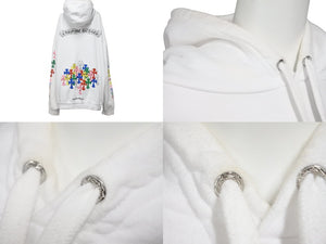 CHROME HEARTS クロムハーツ パーカー 22ss セメタリー マルチカラー クロスプルオーバー フーディ ホワイト 良品 中古 51323
