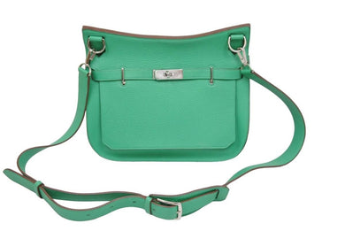 極美品◎HERMES エルメス ジプシエール 28 トリヨンクレマンス ミント シルバー金具 レザーショルダーバッグ □P刻 中古 51326