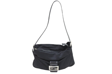 FENDI フェンディ ハンドバッグ ナイロン ズッカロゴ マンマバケット シルバー金具 26685 良品 中古 51329
