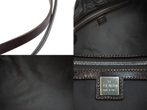 FENDI フェンディ ハンドバッグ ミニボストンバッグ ズッカ柄 8BL006 キャンバス レザー ブラウン シルバー金具 美品 中古 51362