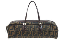 Load image into Gallery viewer, FENDI フェンディ ハンドバッグ ミニボストンバッグ ズッカ柄 8BL006 キャンバス レザー ブラウン シルバー金具 美品 中古 51362