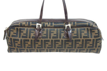 Load image into Gallery viewer, FENDI フェンディ ハンドバッグ ミニボストンバッグ ズッカ柄 8BL006 キャンバス レザー ブラウン シルバー金具 美品 中古 51362