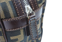 Load image into Gallery viewer, FENDI フェンディ ハンドバッグ ミニボストンバッグ ズッカ柄 8BL006 キャンバス レザー ブラウン シルバー金具 美品 中古 51362