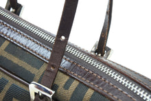 Load image into Gallery viewer, FENDI フェンディ ハンドバッグ ミニボストンバッグ ズッカ柄 8BL006 キャンバス レザー ブラウン シルバー金具 美品 中古 51362