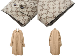 極美品 GUCCI グッチコート GGロゴリバーシブルコート ポリエステル サイズ48 706598 ZAJTU 中古 51379 
