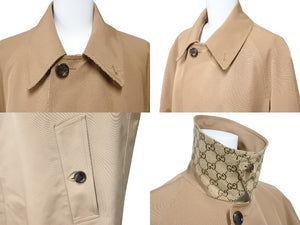 極美品 GUCCI グッチコート GGロゴリバーシブルコート ポリエステル サイズ48 706598 ZAJTU 中古 51379 
