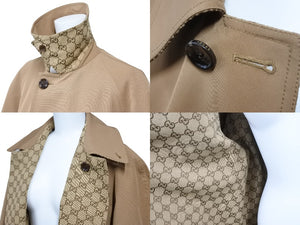 極美品 GUCCI グッチコート GGロゴリバーシブルコート ポリエステル サイズ48 706598 ZAJTU 中古 51379 