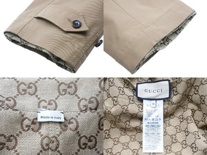 極美品 GUCCI グッチコート GGロゴリバーシブルコート ポリエステル サイズ48 706598 ZAJTU 中古 51379 