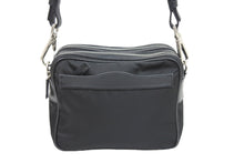 画像をギャラリービューアに読み込む, PRADA プラダ ワンショルダーバッグ BR2162 VELA VINTAGE 三角プレート ナイロン レザー ブラック シルバー金具 美品 中古 51385