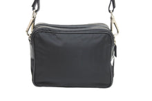 画像をギャラリービューアに読み込む, PRADA プラダ ワンショルダーバッグ BR2162 VELA VINTAGE 三角プレート ナイロン レザー ブラック シルバー金具 美品 中古 51385