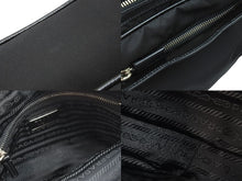 画像をギャラリービューアに読み込む, PRADA プラダ ワンショルダーバッグ BR2162 VELA VINTAGE 三角プレート ナイロン レザー ブラック シルバー金具 美品 中古 51385