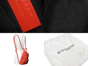 ジバンシィ ジバンシー バンビ バックパック リュックサック EXD0177 ナイロン レザー レッド ブラック シルバー金具 美品 中古 51388 