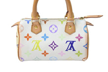 Load image into Gallery viewer, LouisVuitton ルイヴィトン ミニスピーディ ポーチ ハンドバッグ 村上隆 M92645 ホワイト モノグラムマルチカラー 良品 中古 51401