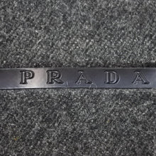 画像をギャラリービューアに読み込む, PRADA プラダ ワンショルダーバッグ ハンドバッグ イタリア製 ウール コットン カーフレザー グレー ブラック 美品 中古 51406